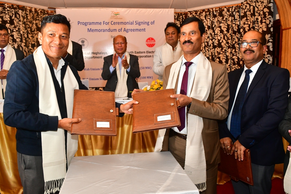 Meghalaya Govt signs MOA with NEEPCO for development of Umiam Hydro Electric Project (Stage 1 & 2)