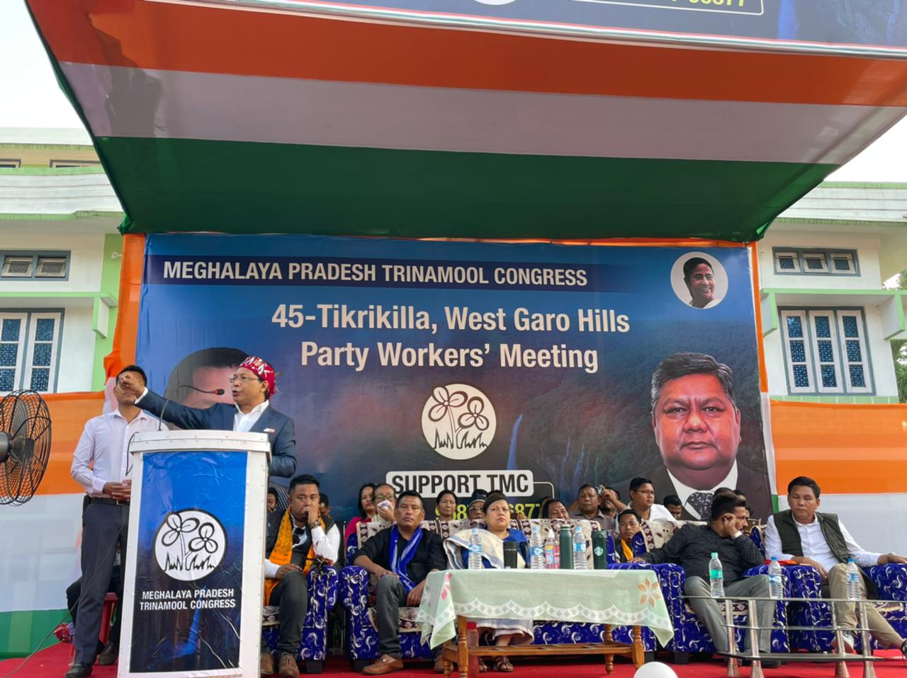 TMC holds massive rally at Tikrikilla, West Garo Hills; inaugurates party office