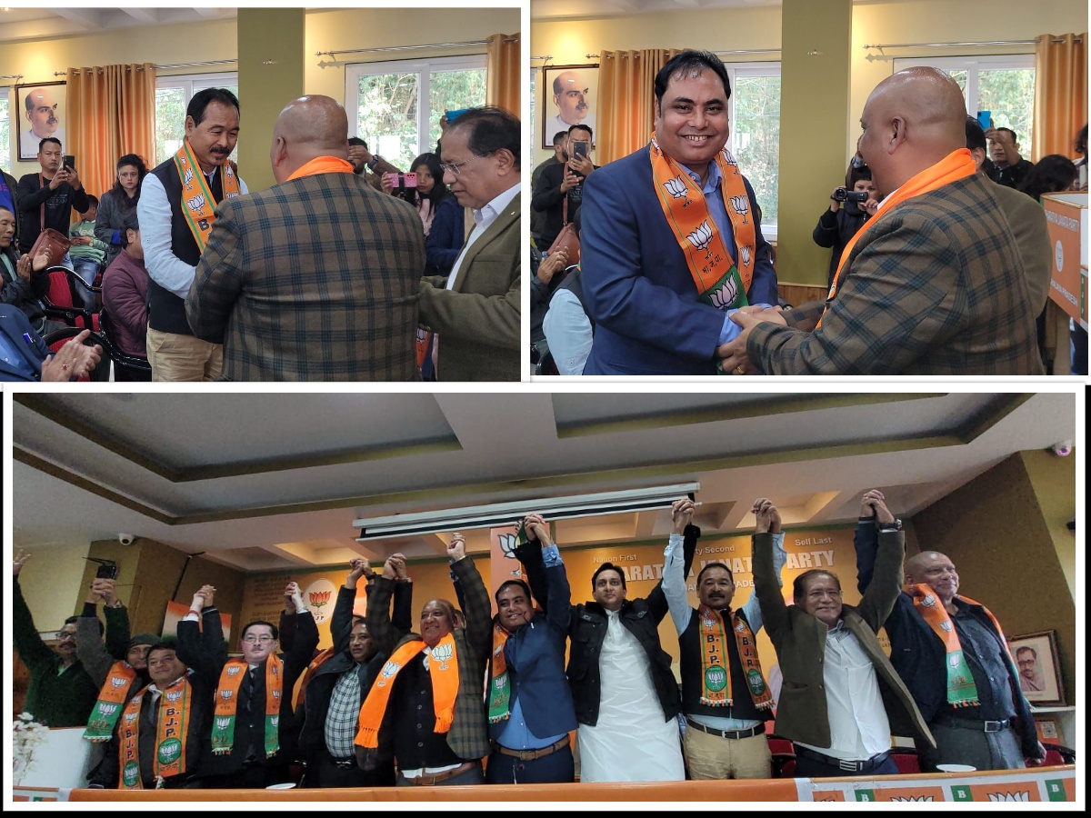 NPP leaders, 4 others joins BJP