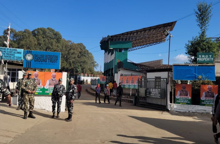 Saffronised Shillong welcomes PM Modi, Amit Shah