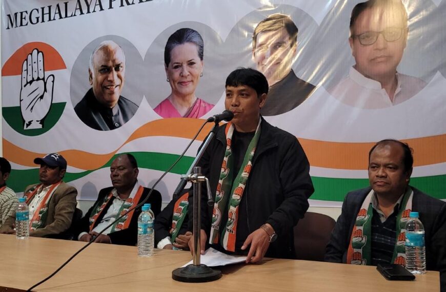 Former NCP leader joins Meghalaya Congress