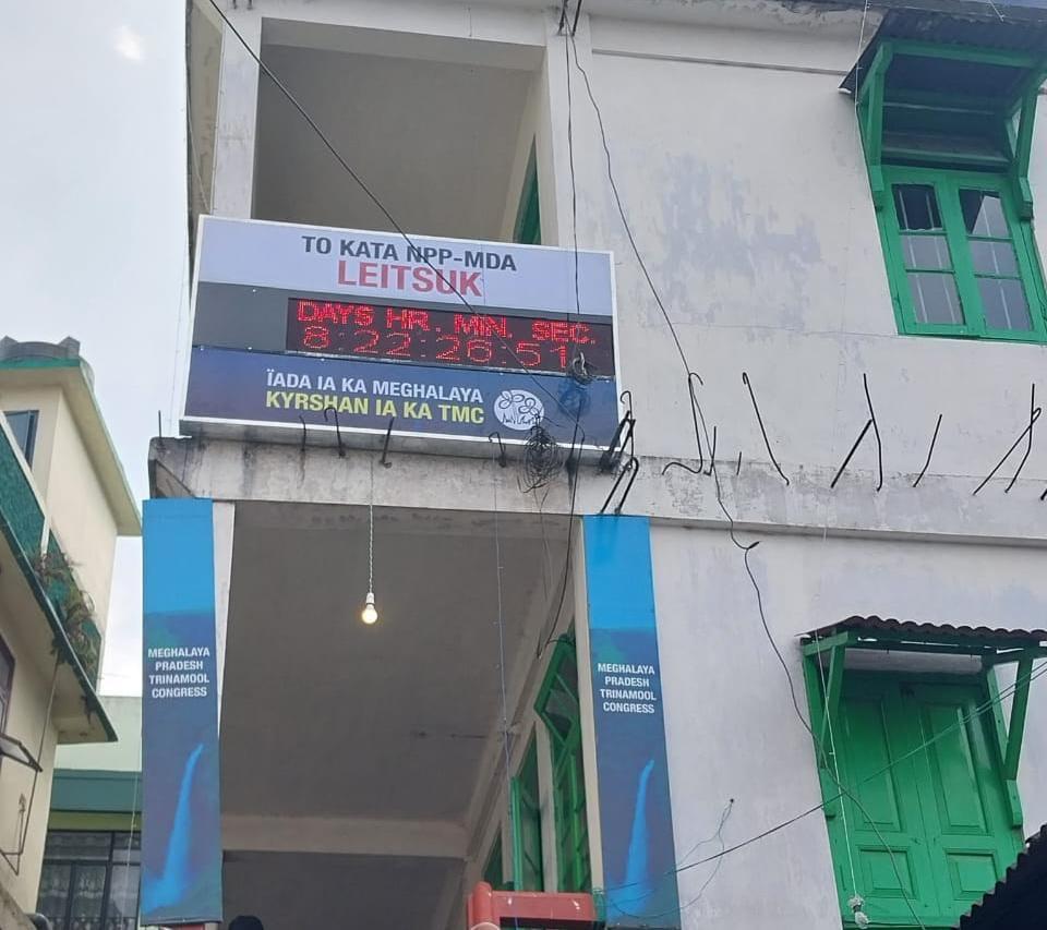 ‘GOODBYE INEPT NPP-LED MDA’ :Meghalaya TMC installs countdown clock