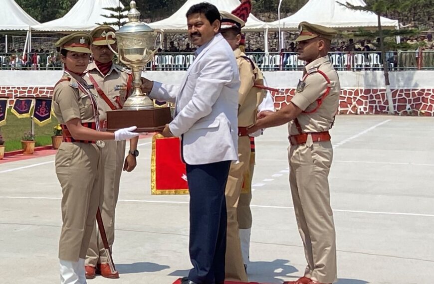 MoS Home Affairs Ajay Kumar Mishra reviews passing out parade at NEPA