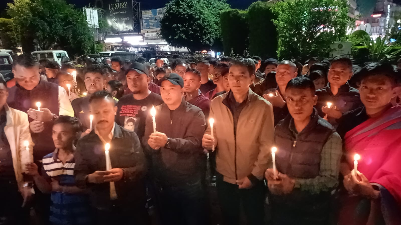 NESO organises candlelight vigil; asks Centre if GOI has a “hidden agenda” by allowing violence in Manipur