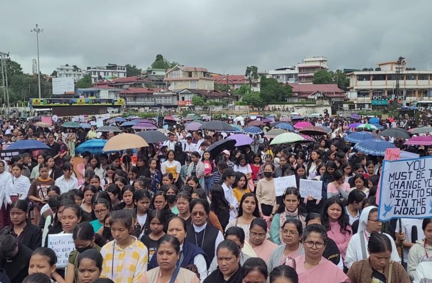 Catholic Association of Shillong organises massive rally to appeal for peace in Manipur