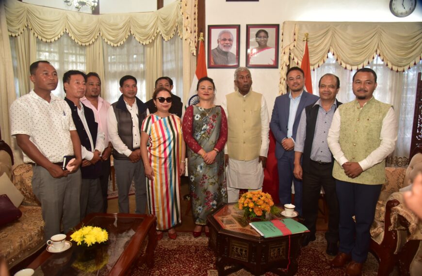 KHADC delegation led by Pyniaid Sing Syiem pays courtesy visit to Governor Phagu Chauhan at Raj Bhavan