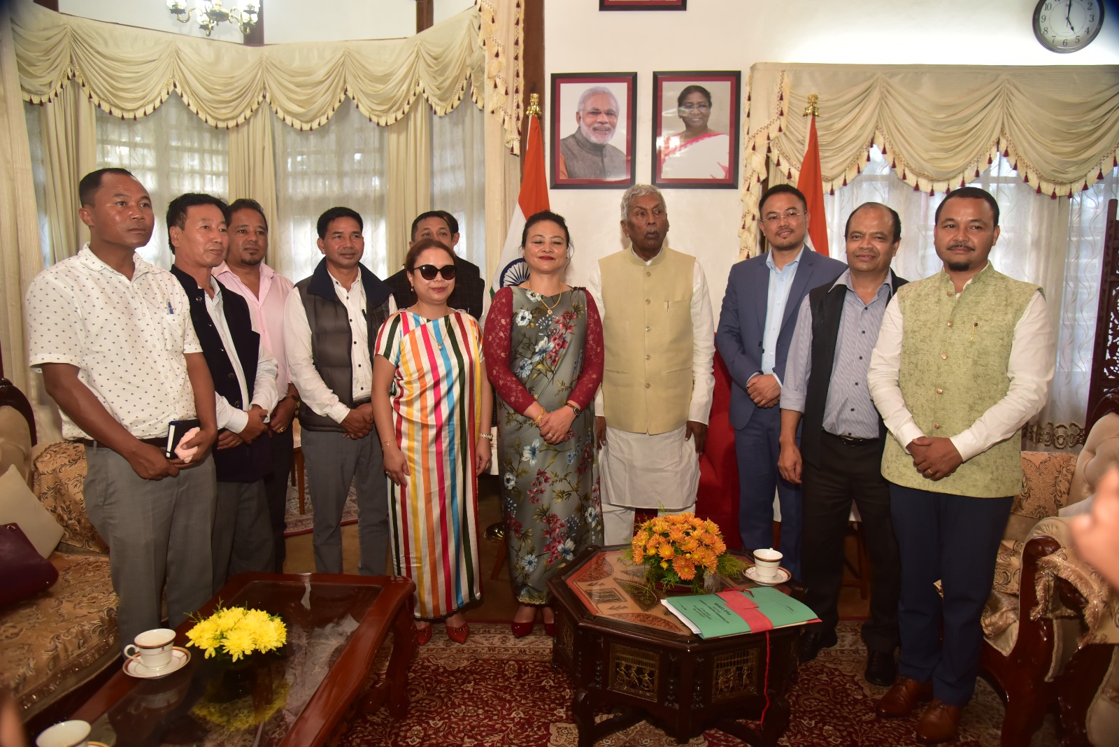 KHADC delegation led by Pyniaid Sing Syiem pays courtesy visit to Governor Phagu Chauhan at Raj Bhavan