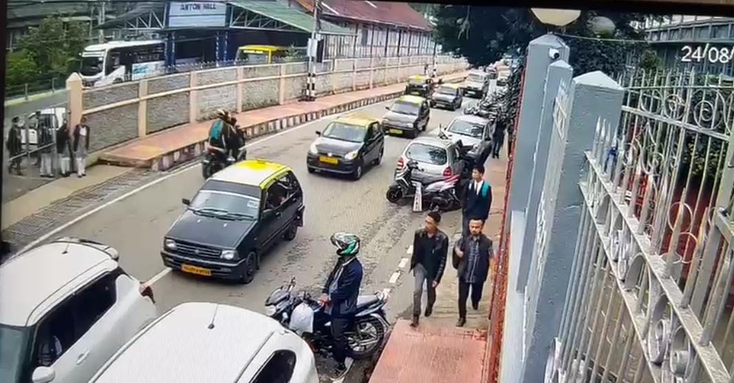 Class XI student was hit by an over speeding scooty while trying to cross road at Laitumkrah