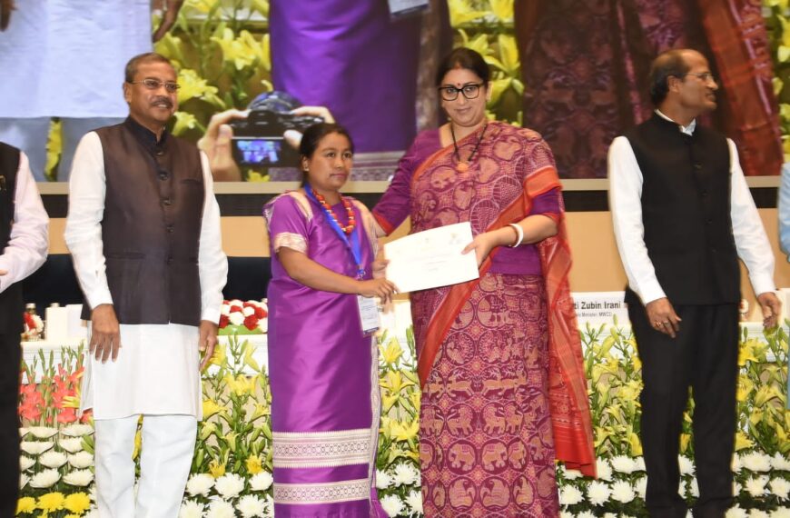 Anganwadi worker Bariphylla Nongsteng awarded for her effort in reducing severe acute malnourished in her village