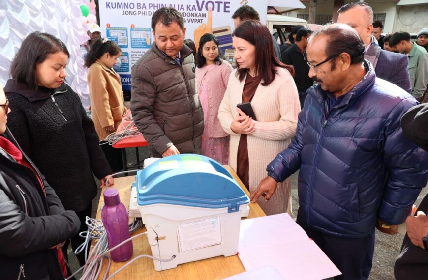 East Khasi Hills DC launches EVM Demonstration Van