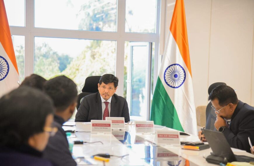 CM reviews important projects implemented by NHIDCL in Meghalaya
