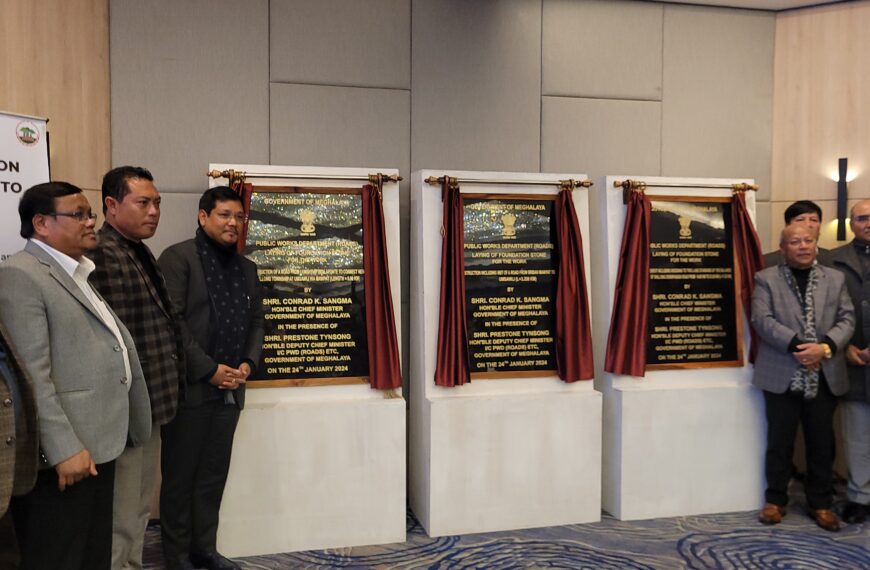 Meghalaya CM laid foundation stone for 3 road projects