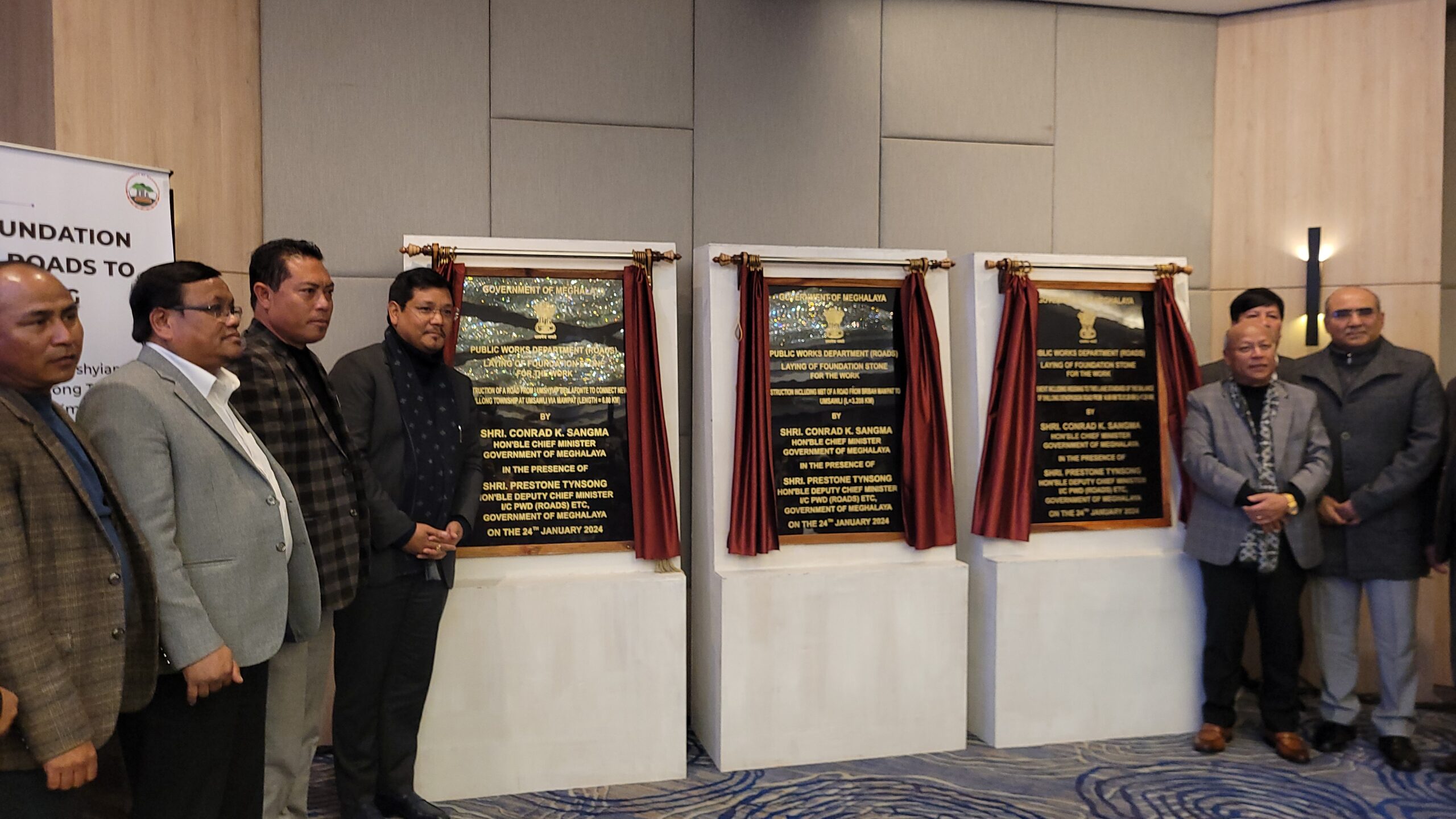Meghalaya CM laid foundation stone for 3 road projects