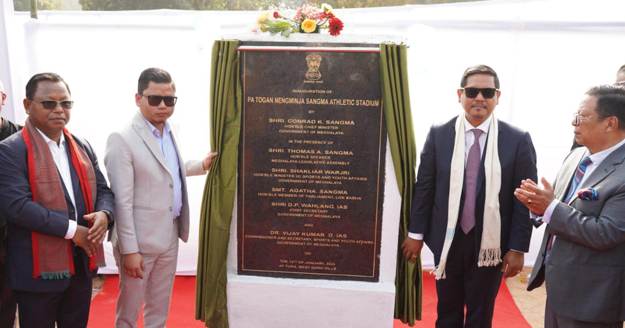 Meghalaya CM inaugurates Pa Togan Nengminja Sangma Athletics Stadium