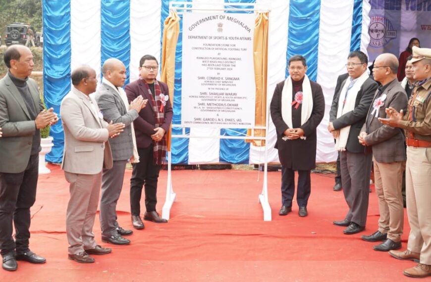 Chief Minister Lays Foundation Stone for Artificial Football Turf