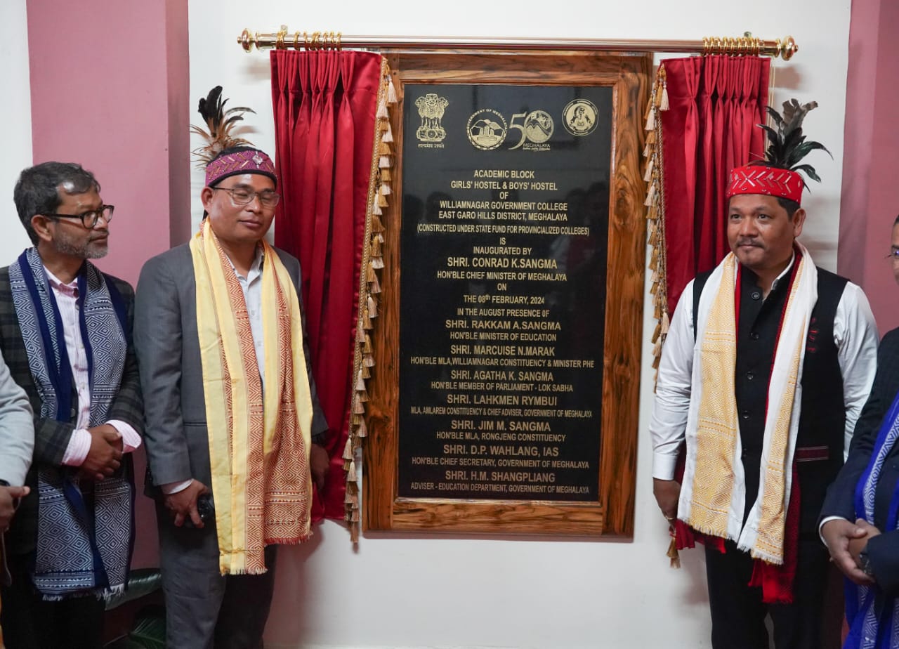 Chief Minister inaugurates infrastructures at Williamnagar Govt college
