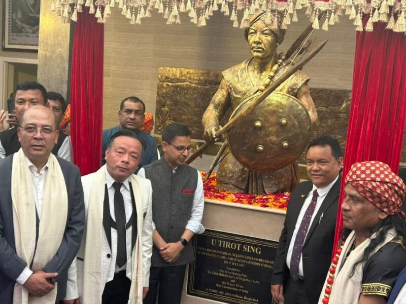 Sanbor Shullai  ignored as Meghalaya Govt unveils U Tirot Sing bust in Dhaka