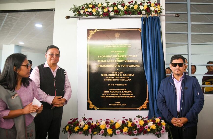 Meghalaya CM lays foundation  of Rs. 100 cr Bulk Water Supply Project at Ballonggre, Tura