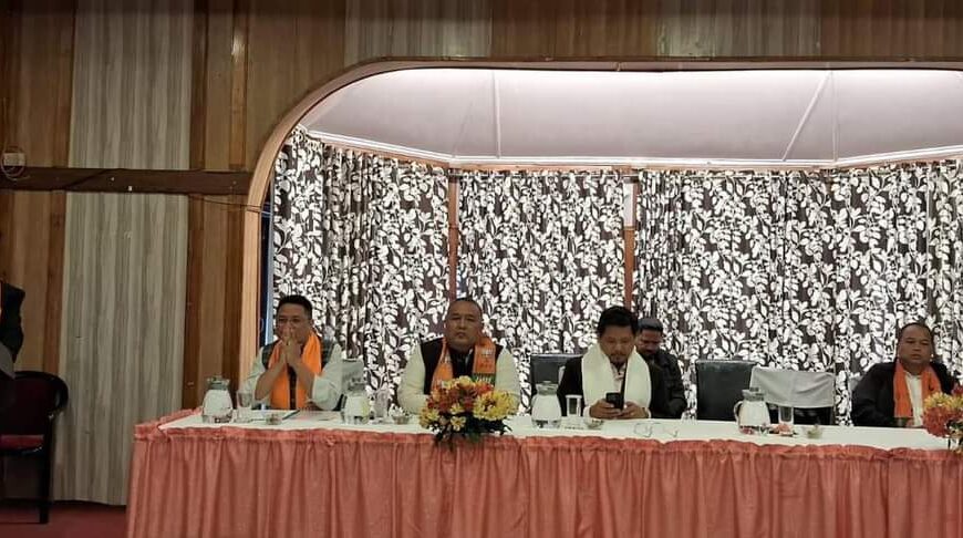 NPP chief Conrad Sangma holds meeting with BJP leaders snd workers in Shillong s