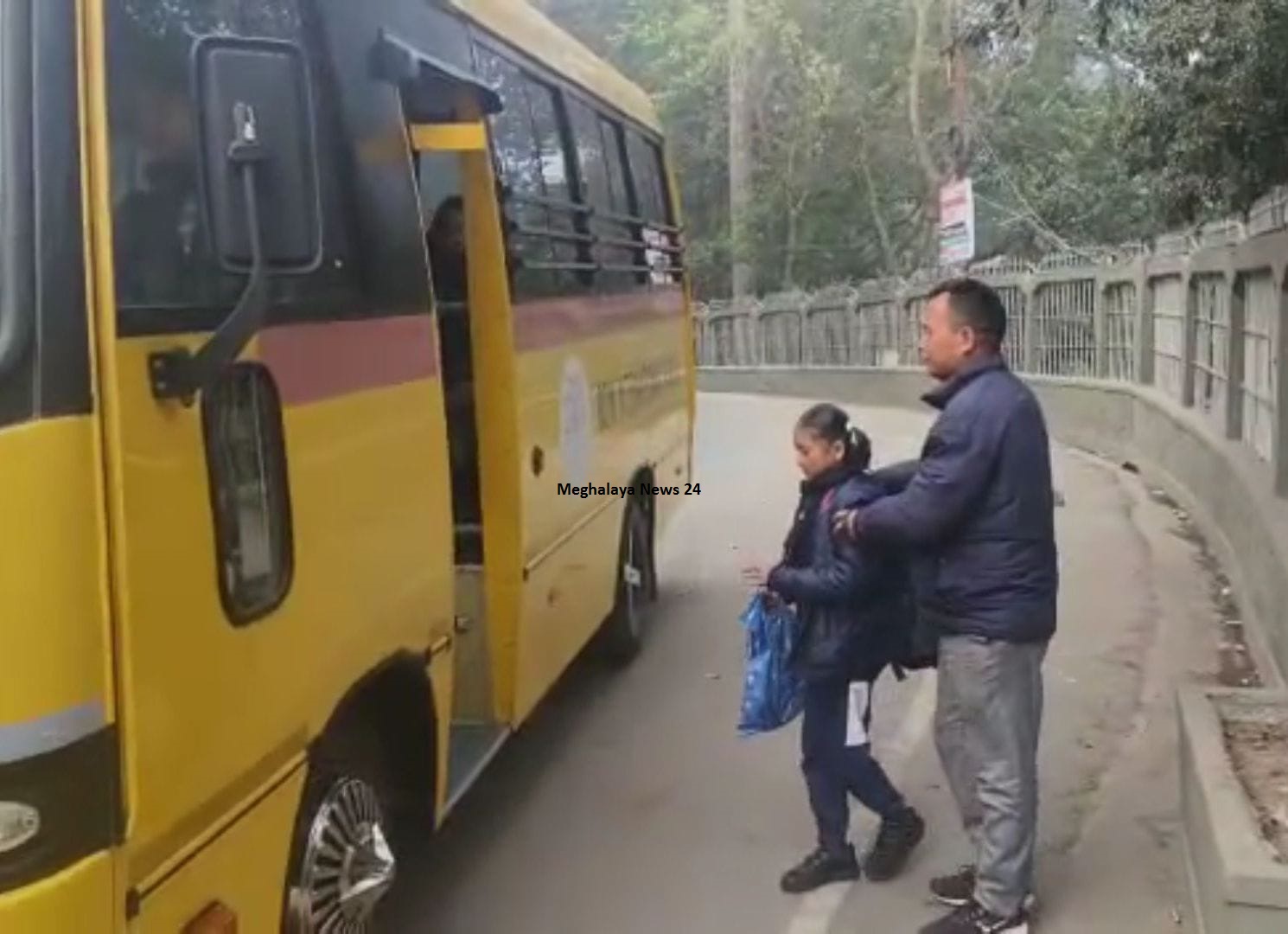 Not by private vehicle but Education Minister send his daughter to school by bus