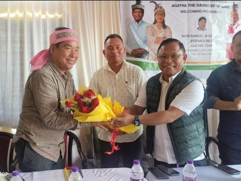 BJP leader and former Baghmara MLA Samuel M Sangma joins NPP