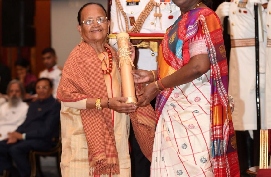 President of India confers Padma Shri to Silbi Passah