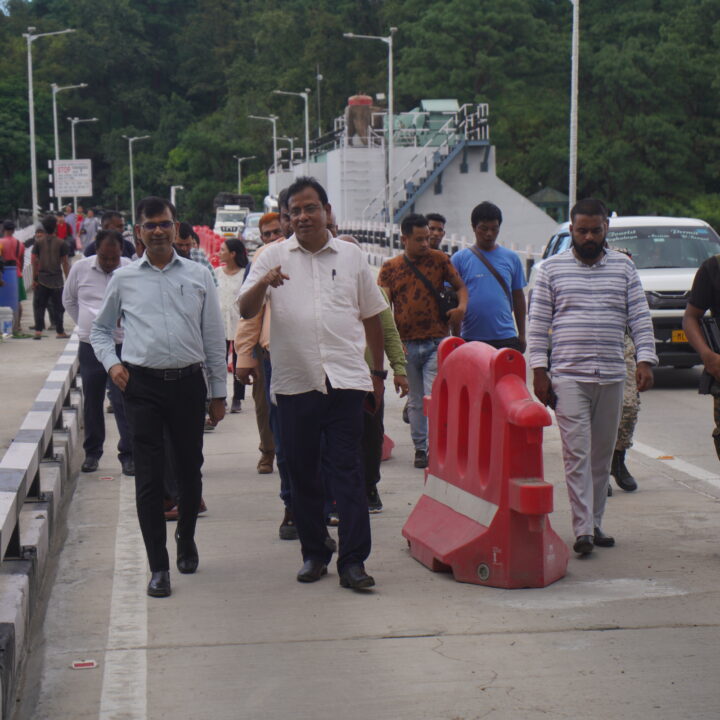 Power Minister  AT Mondal inspects Umiam Bridge, notes significant progress