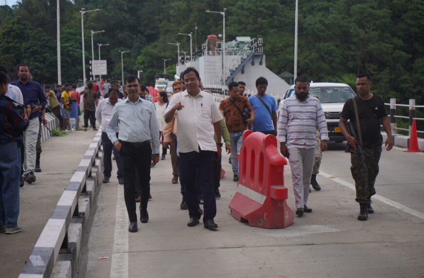 Power Minister AT Mondal inspects Umiam Bridge, notes significant progress