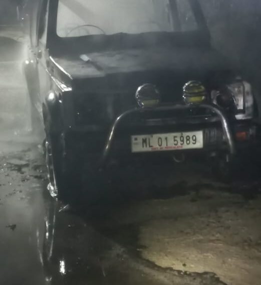 Miscreants set ablaze PWD vehicle at Nongmensong