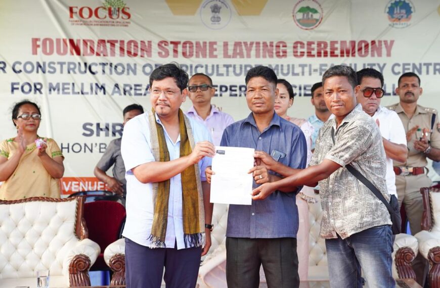 CM lays foundation for Construction of Apiculture Multi Facility Centre at Mellim in SWGH