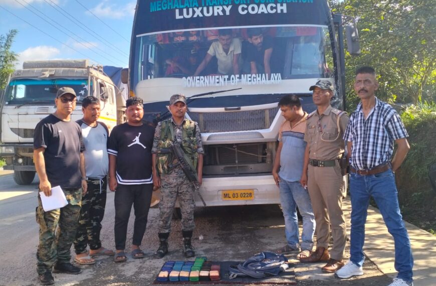 East Jaintia Hills Police arrests one drug peddler; seizes illegal contrabands