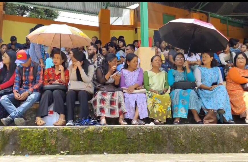 All Meghalaya SSA Non-Teaching Staffs Association begins sit-in-demonstration