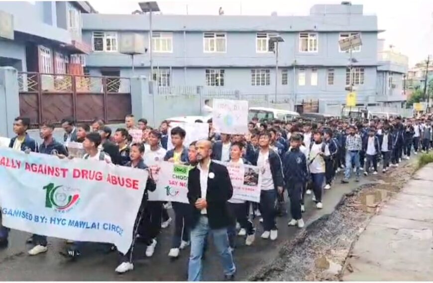 HYC Mawlai Circle organises Rally Against Drug Abuse