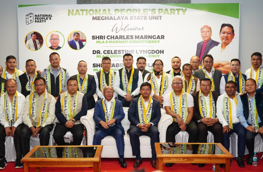 3 Congress MLAs Defect to NPP, Strengthening Ruling Party’s Majority in Meghalaya Assembly