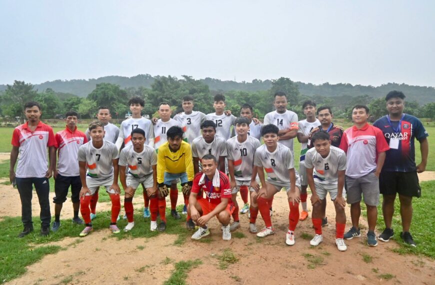 Donning jersey No. 11, Rakkam Sangma Spotted Playing Football at Baghmara Memorial Tournament