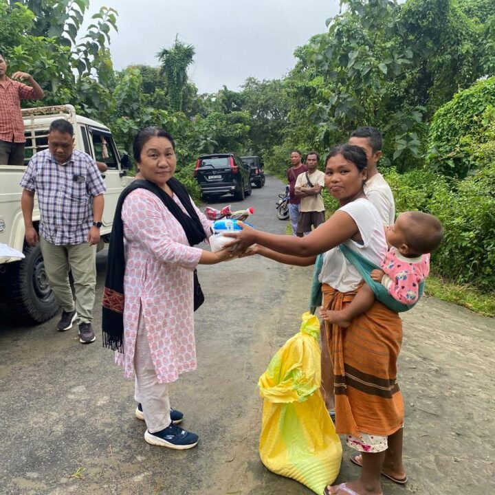 Sadhiarani M Sangma Reaches Out to Flood-Hit Mellim, Distributes Rations