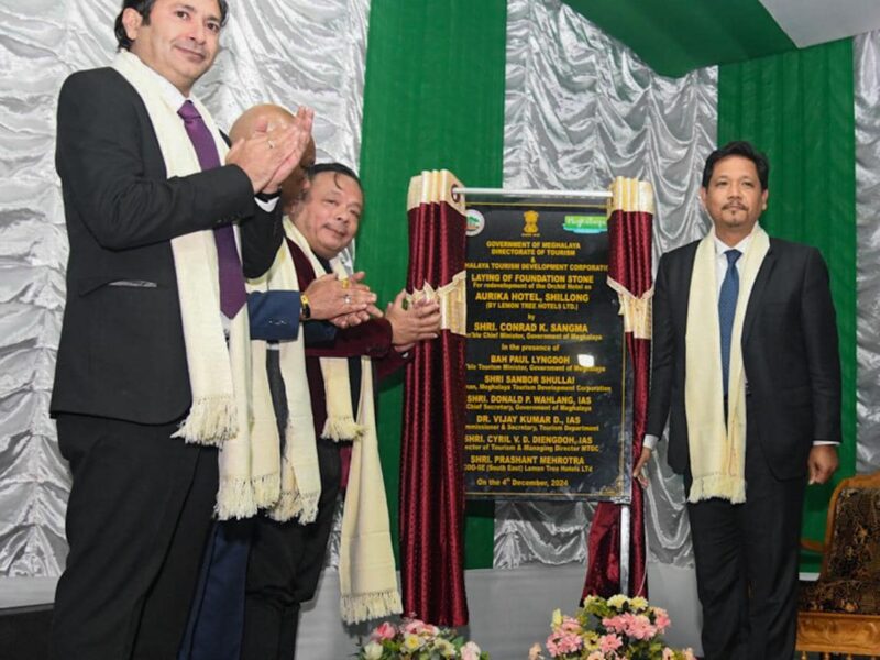 Chief Minister Conrad K Sangma Lays Foundation for Meghalaya’s Third 5-Star Hotel, Aurika Hotel by Lemon Tree Hotels