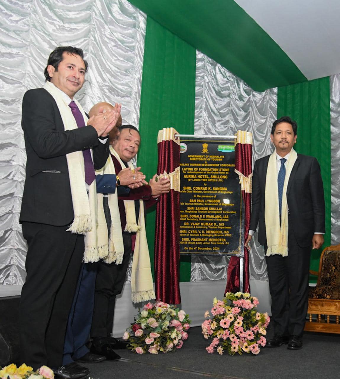 Chief Minister Conrad K Sangma Lays Foundation for Meghalaya’s Third 5-Star Hotel, Aurika Hotel by Lemon Tree Hotels