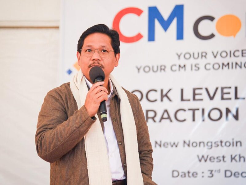 CM Conrad K. Sangma Engages with Residents During CM-Connect in Nongstoin