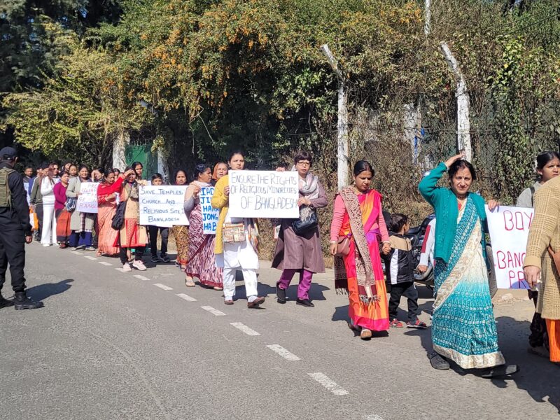 Shillong Protest Decries Violence Against Minorities in Bangladesh