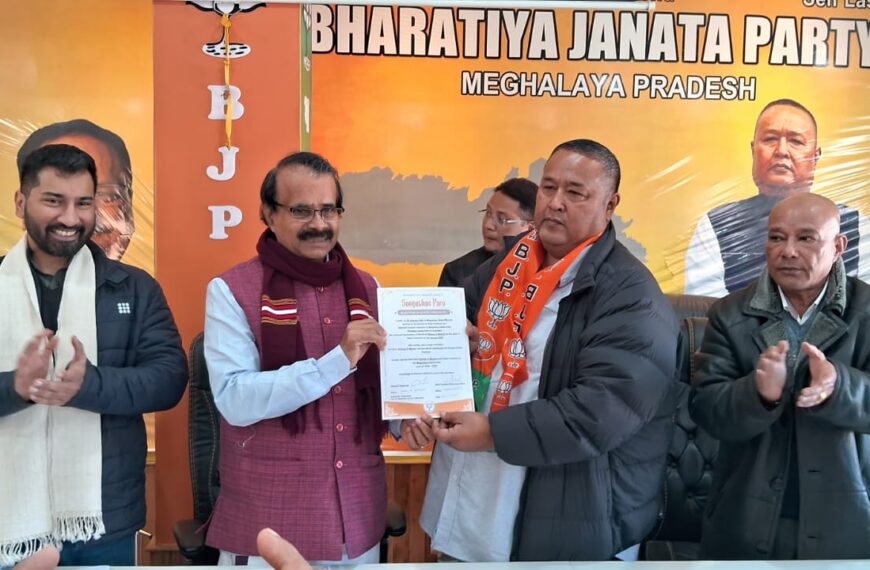 Rikman G Momin Re-Elected as Meghalaya BJP State President