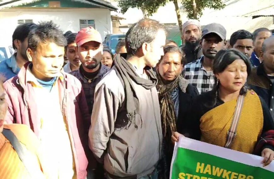 Hawkers Association Protests Relocation Notification by Shillong Municipal Board