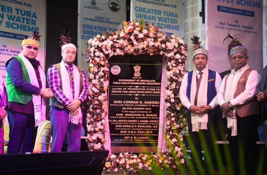 Meghalaya CM Lays Foundation for Greater Tura Urban Water Supply Scheme