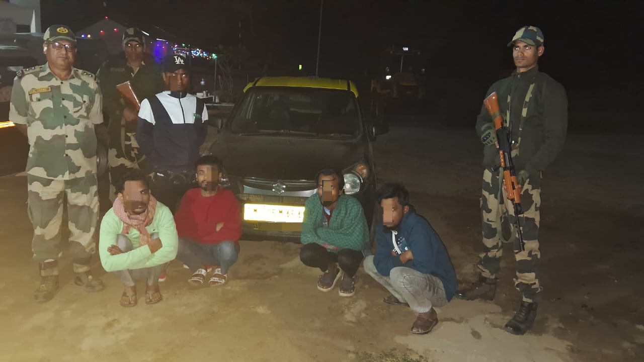 BSF Thwarts Illegal Border Crossing, Nabs Five in Meghalaya