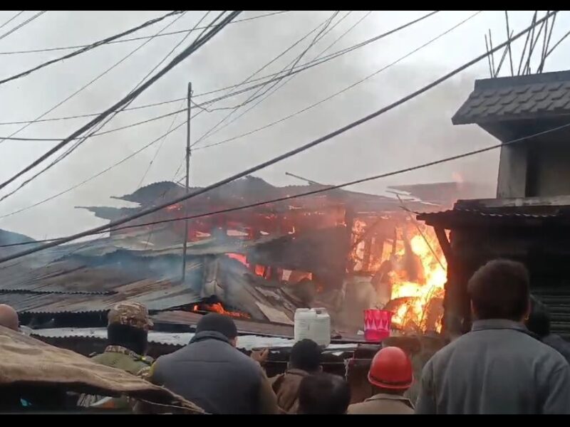 Massive Fire Ravages A Residence in Jhalupara, Partially Damages A Grocery Shop