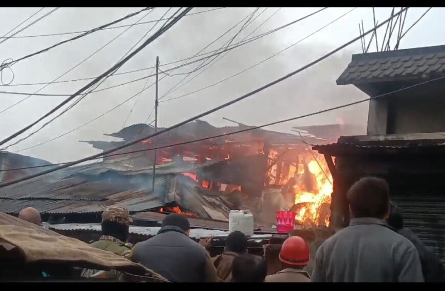 Massive Fire Ravages A Residence in Jhalupara, Partially Damages A Grocery Shop