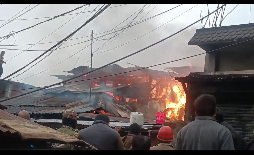 Massive Fire Ravages A Residence in Jhalupara, Partially Damages A Grocery Shop