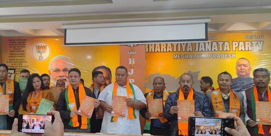 BJP Meghalaya Releases Manifesto for Two ADC Elections