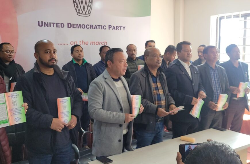 UDP Reaffirms Stance on Border Dispute, Says Elaka Boundaries Should Define Meghalaya’s Borders